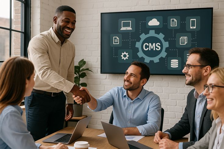 Professionisti che discutono risultati di audit e processi